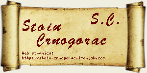 Stoin Crnogorac vizit kartica